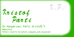 kristof parti business card